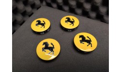 Badge / Centre de Roue Jaune Nouvelle Génération Ferrari (340066)
